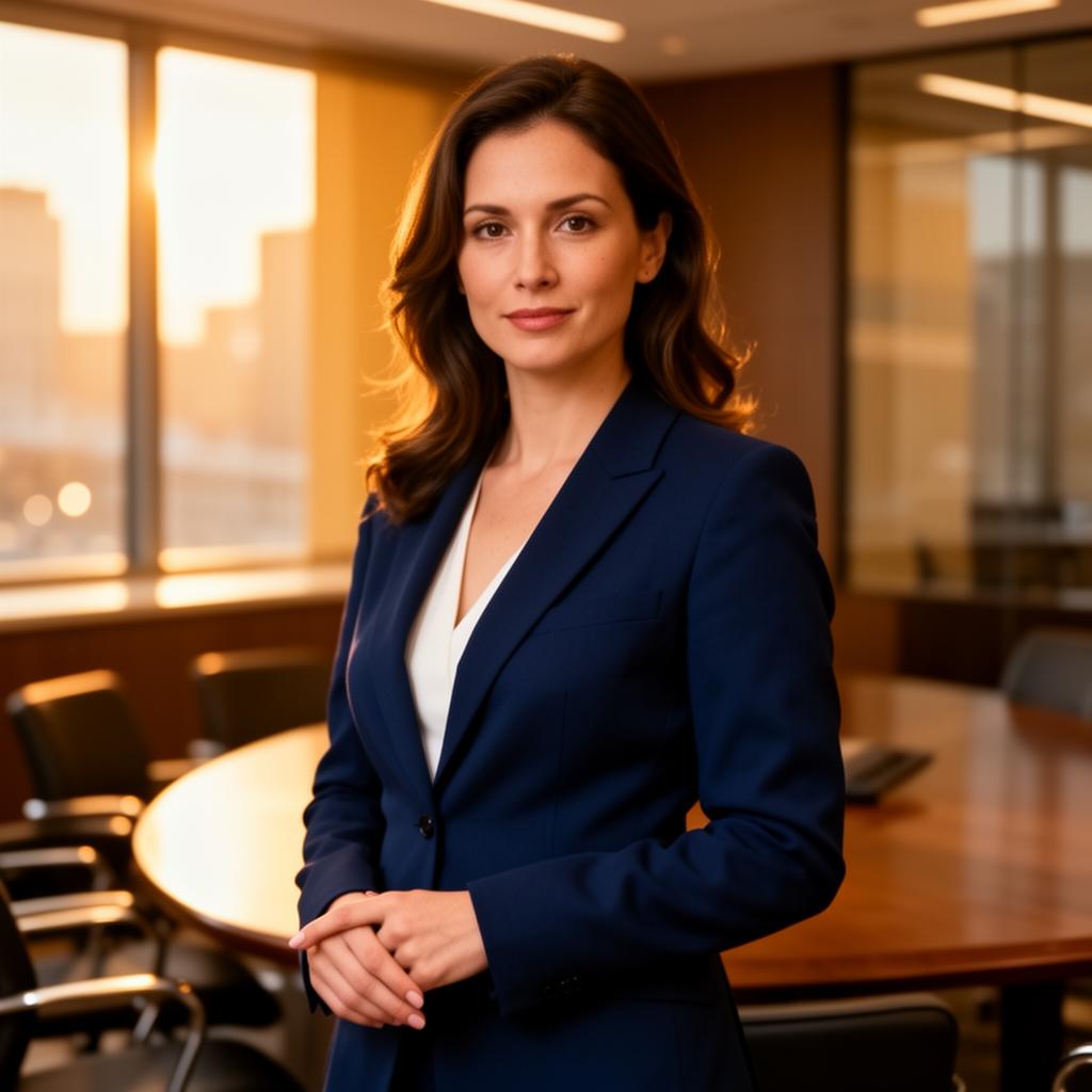 Workers' compensation attorney in conference room